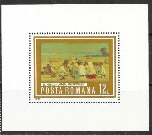 ROMANIA Sc 2449 NH SOUVENIR SHEET OF 1973 - ART