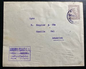 1930 Pilar Paraguay Commercial Postal stationery Cover To Asuncion