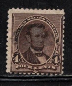 USA Scott # 222 Used  - Abraham Lincoln