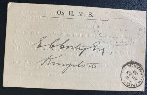 1900 Kingston Jamaica OHMS Postcard Cover Locally Used Members Meeting