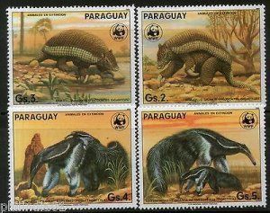 Paraguay 1985 Giant Anteater Armadillo Wildlife Animal Sc 2139 Fauna WWF MNH 344