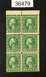 US STAMPS # 462a USED BOOKLET PANE $13 LOT #36479