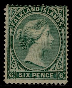 FALKLAND ISLANDS QV SG3, 6d blue-green, M MINT. Cat £120.