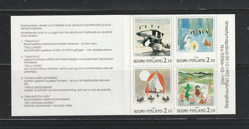 Finland 895a Complete Booklet Folded Set MNH Moomin Characters