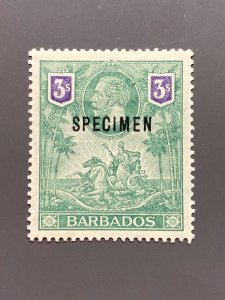 Barbados 126 VF MH Specimen Overprint. Scott $ 125.00+