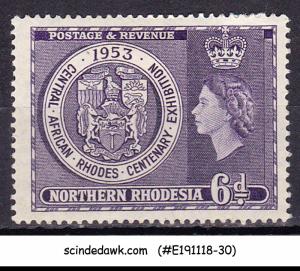 NORTHERN RHODESIA - 1953 CENTENARY EXHIBITION QEII SG#59 1V MLH