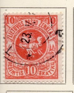 Lithuania 1919 Early Issue Fine Used 10sk. 134340