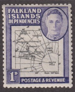 Falkland Islands 1L2 Map of Falkland Islands 1946