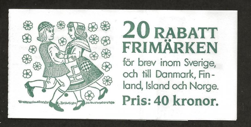 SWEDEN SC# 1690a  COMP BKLT/20    FVF/MOG 1988