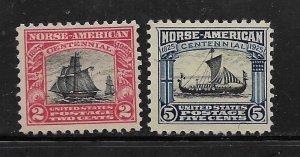 UNITED STATES,620-621, MINT HINGED, SHIPS