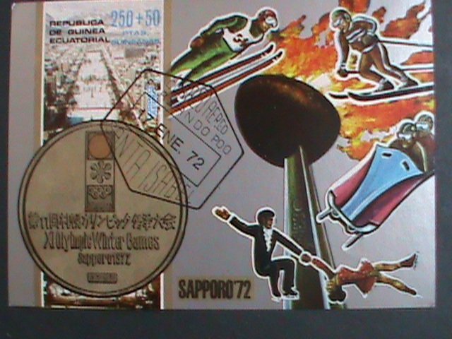 GUINEA EQUATORIAL-1972 WINTER OLYMPIC-SAPPORO'72 IMPERF: CTO S/S -VERY FINE