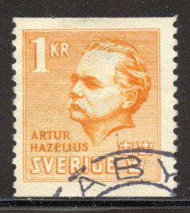 Sweden Scott 325 Used H - 1941 1k Artur Hazelius - SCV $4.00