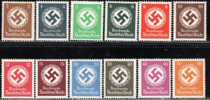 Germany Reich Scott # O80 - O91, mint nh, cpl set