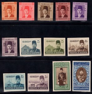 MOMEN: EGYPT 1937-46 FAROUK CANCELLED BACKS LOT #67703*