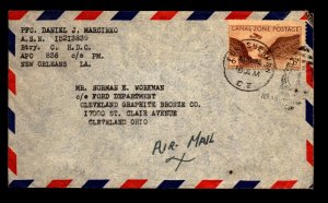 Canal Zone 1946 Airmail Cover to Ohio - L32921