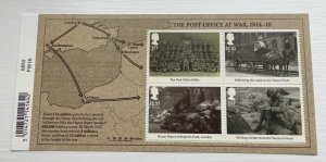 GB QEII 2016 The Post Office at War Miniature Sheet with Barcode SG MS3848 U/M