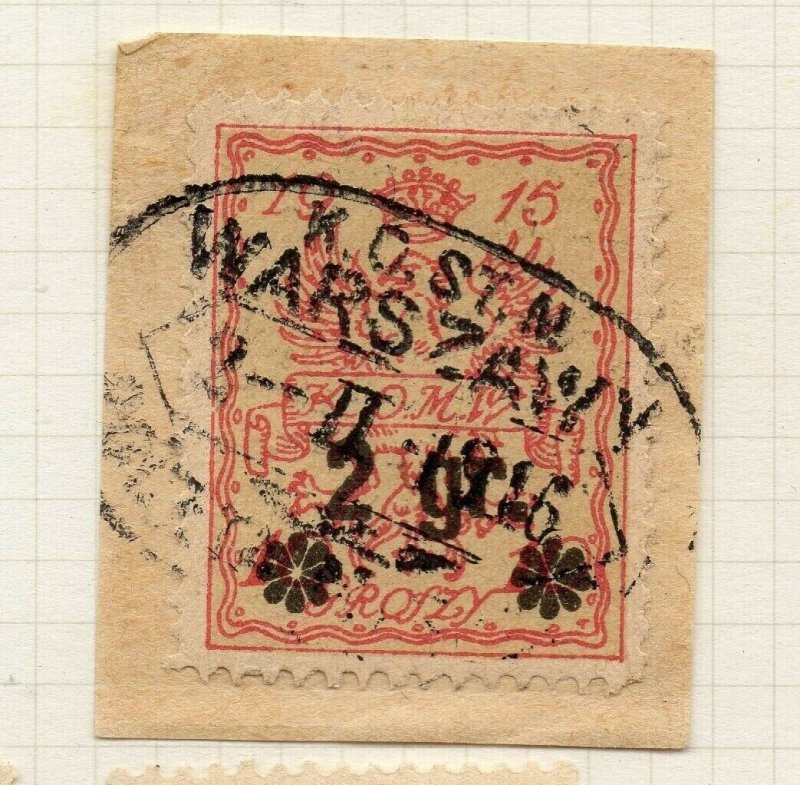 Poland Warsaw 1916 Early Issue Fine Used 2gr. Surcharged Postmark NW-14433