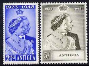 Antigua 1949 KG6 Royal Silver Wedding set of 2 unmounted ...