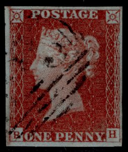 GB QV SG8, 1d red-brown PLATE 46, FINE USED. Cat £38. BH