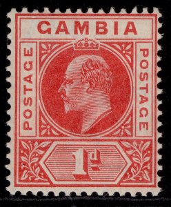 GAMBIA EDVII SG73, 1d red, M MINT. Cat £17.