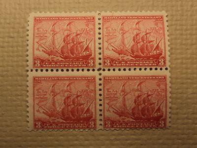 USPS Scott 736 3c Maryland Tercentenary 1634-1934 Mint NH...