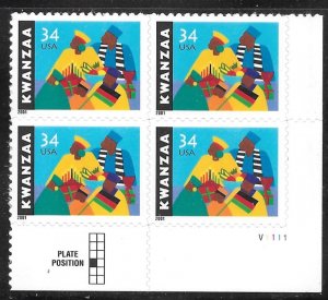 #3538 MNH Plate Block