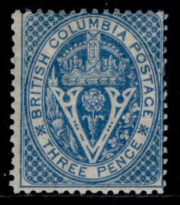 CANADA - British Columbia & Vancouver Is QV SG21, 3d dp blue, M MINT. Cat £160.