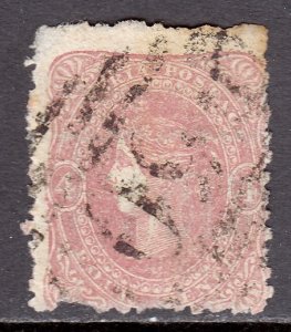 Victoria - Scott #59 - Used - Pulled perf and cnr. crease LL, toning - SCV $7.75