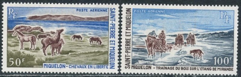 ST. PIERRE & MIQUELON Sc#C41-C42 1969 Local Scenes Complete OG Mint LH