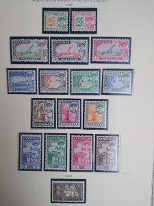 collection on pages Zanzibar 1936-67 complete mint, few earlier NY: CV $356