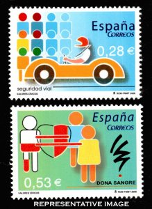 Spain Scott 3345-3346 Mint never hinged.