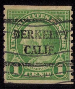 US Scott #597 Precancel BERKELEY CALIF. Very Fine