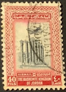 JORDANIA 1954. Ruins of the Temple of Artemis. SG Aircraft #436. Used-