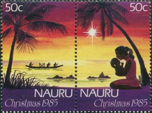 Nauru 1985 SG326a Christmas pair MNH