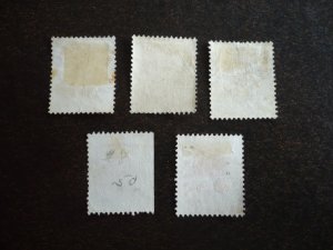 Stamps - Orange Free State - Scott#1,3,3a,4,8b- Used Part Set of 5 Stamps