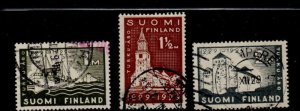 Finland Sc 155-157 1929 Turku Anniversary stamp set used