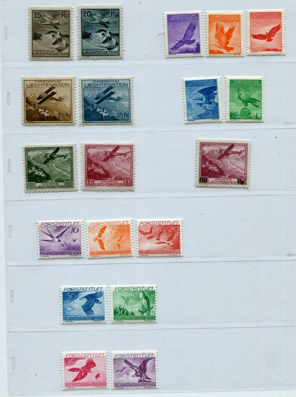 LIECHTENSTEIN 1912-1952 CLOSE TO COMPLETE COLLECTION ALL STAMPS PERFECT MNH 