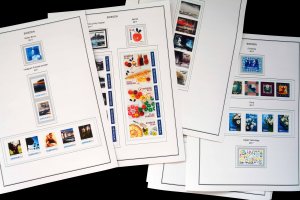 COLOR PRINTED SWEDEN 2000-2010 + 2011-2019 STAMP ALBUM PAGES (131 illust. pages)