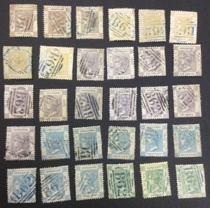 MOMEN: HONG KONG 1862-3 NO WMK USED £2,230 LOT #65139