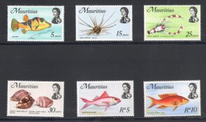 1975 Mauritius, Fish set of 6 values, Catalog Yvert n. 409/14 - MNH**