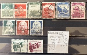 Germany Used Selection #454-464- SCV=$15.35