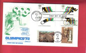 #1460-62, C85 1972 Olympics combo Greece Stamps FW Cach