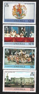 Anguilla, Scott #315-318; Coronation Anniversary of Queen Elizabeth II, MNH