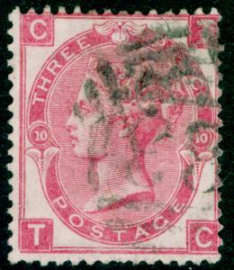 SG103, 3d rose PLATE 10, FINE USED. Cat £60. TC