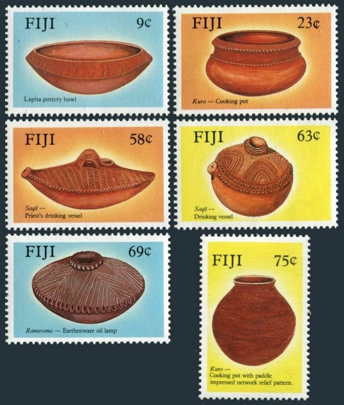 Fiji 585-590,MNH.Michel 580-585. Pottery 1988.