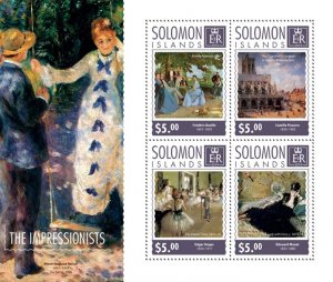 SOLOMON IS. - 2014 - The Impressionists - Perf 4v Sheet - Mint Never Hinged