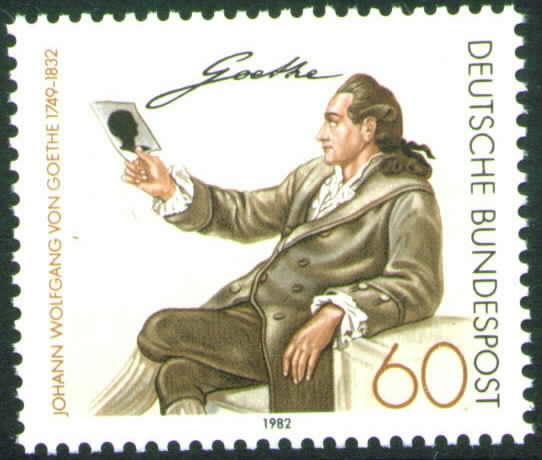 Germany Scott 1369 Mint No Gum MNG 1982 Goethe stamp