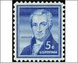 USA 1954 Used SC1038 James Monroe Dark blue 5 Cent 1954*STOCK IMAGE*