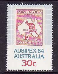 Australia-Sc#925- id12-unused NH set-Stamp on Stamp-1984-