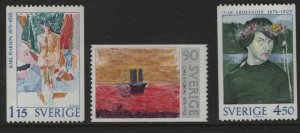 SWEDEN,  1254-1256  MNH  SET